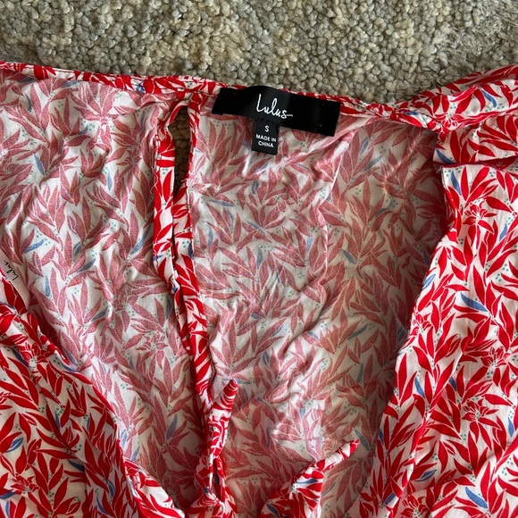 Lulus floral red romper - Picture 2 of 3